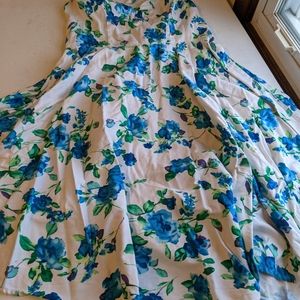 COPY - Retro floral halter dress XL